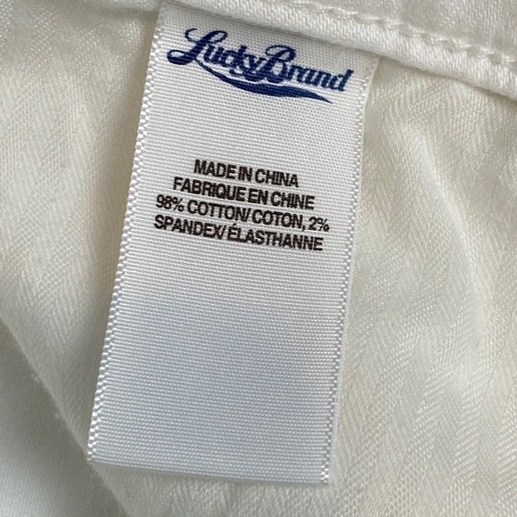 Lucky Brand Zoe Straight Crop Ankle Jeans White Size 6 / 28 Mid Rise - Picture 7 of 9